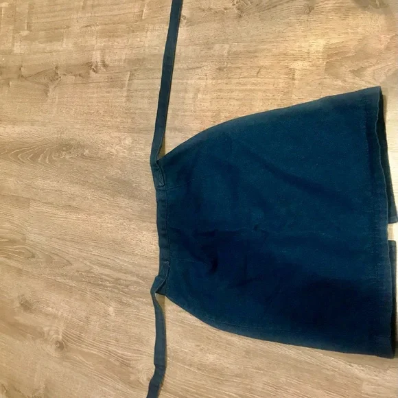 JEAN SKIRT WRAP AROUND BELT SEXY BACK SLIT - Picture 2 of 6